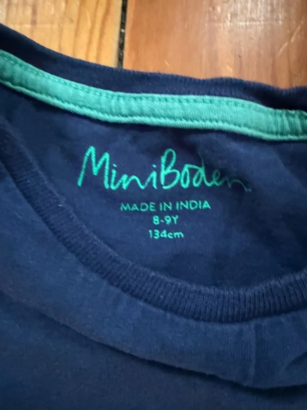 Mini Boden Navy Long-Sleeve Bunny Appliqué Top